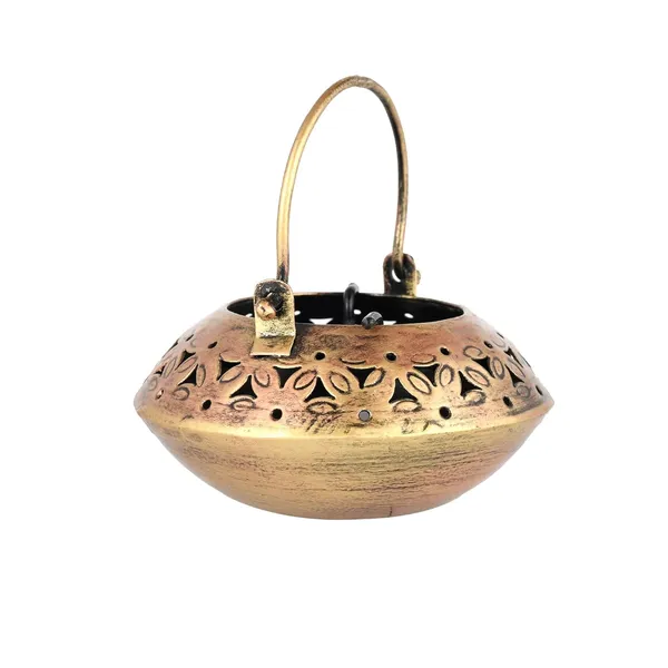 Craftam_Iron_Degchi_Style_Dhoop_And_Tealight_Candle_Holder_Incense_Burner_Holder_With_Tea_Light_Candle