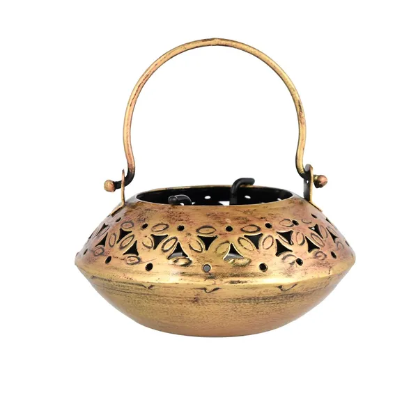 Craftam_Iron_Degchi_Style_Dhoop_And_Tealight_Candle_Holder_Incense_Burner_Holder_With_Tea_Light_Candle