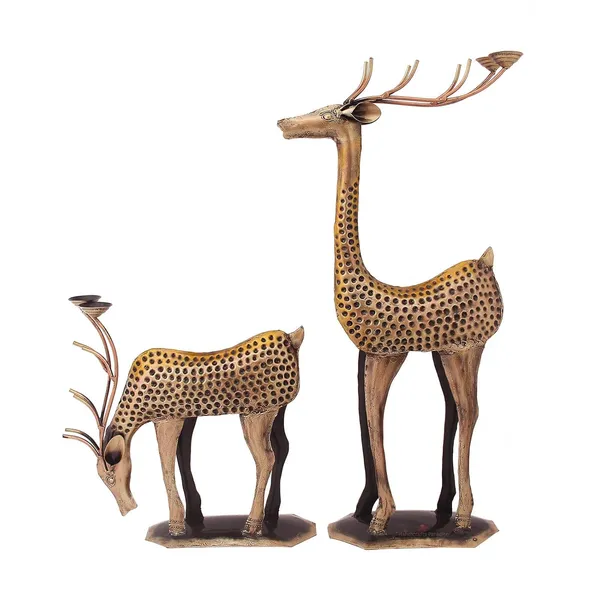 Set_Of_2_Piece_Multicolour_Antique_Vintage_Iron_Deer_Candle_Holder_Showpiece_For_Home_Decor_(12.5_x_4.75_x_26.5_Inch)
