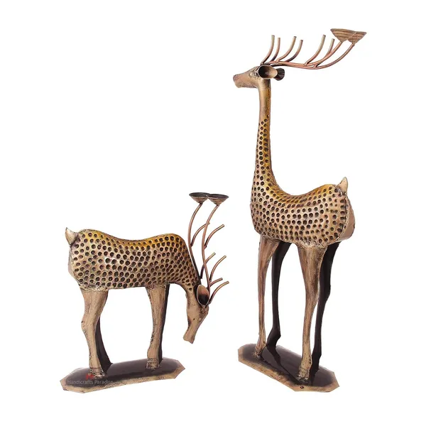 Set_Of_2_Piece_Multicolour_Antique_Vintage_Iron_Deer_Candle_Holder_Showpiece_For_Home_Decor_(12.5_x_4.75_x_26.5_Inch)