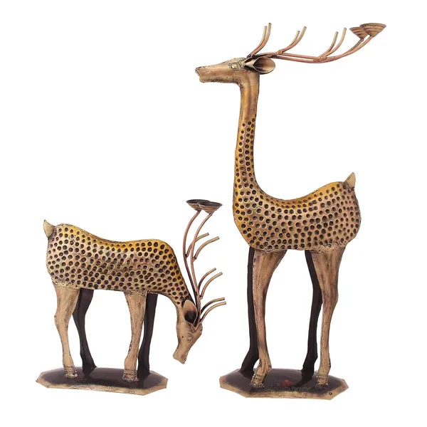 Set_Of_2_Piece_Multicolour_Antique_Vintage_Iron_Deer_Candle_Holder_Showpiece_For_Home_Decor_(12.5_x_4.75_x_26.5_Inch)