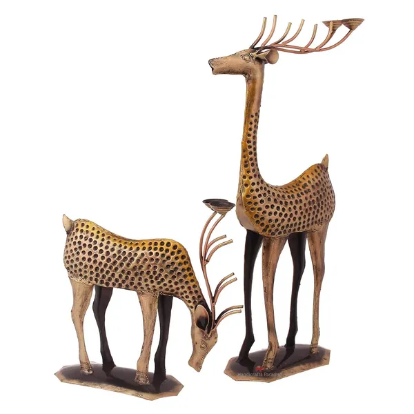 Set_Of_2_Piece_Multicolour_Antique_Vintage_Iron_Deer_Candle_Holder_Showpiece_For_Home_Decor_(12.5_x_4.75_x_26.5_Inch)