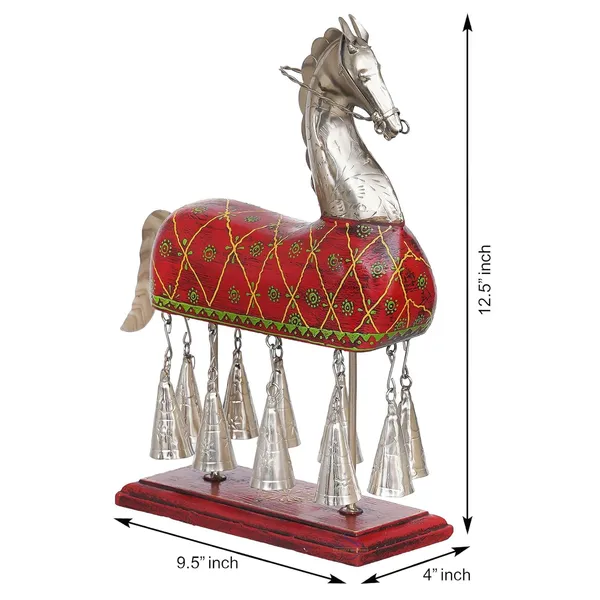 Handmade_Horse_Bell_Modern_Art_Theme_Lucky,_Hand_Painted_Wooden_And_Metal_Horse_Bell_(12.5_x_9.5_x_4_Inch)