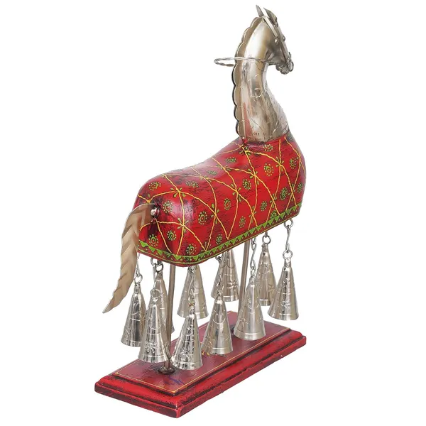 Handmade_Horse_Bell_Modern_Art_Theme_Lucky,_Hand_Painted_Wooden_And_Metal_Horse_Bell_(12.5_x_9.5_x_4_Inch)