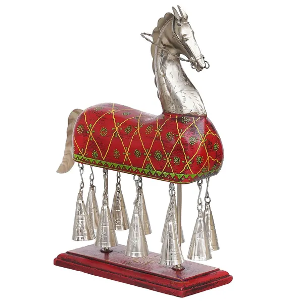 Handmade_Horse_Bell_Modern_Art_Theme_Lucky,_Hand_Painted_Wooden_And_Metal_Horse_Bell_(12.5_x_9.5_x_4_Inch)