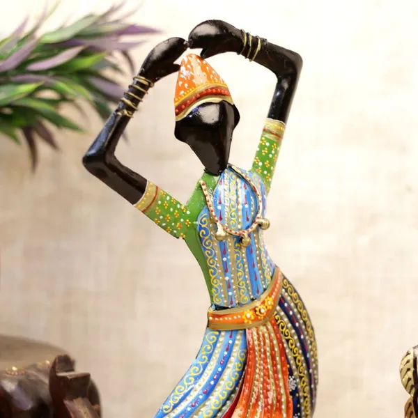 Set_Of_2_Piece_Multicolo_Painted_Kathak_Lady_For_Home_Decor_Showpiece_Gifts_Items