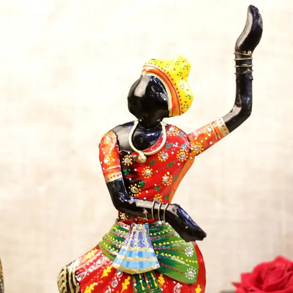 Set_Of_2_Piece_Multicolo_Painted_Kathak_Lady_For_Home_Decor_Showpiece_Gifts_Items