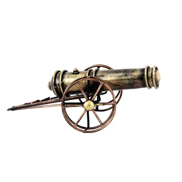 Iron_Painted_Cannon_Royal_Collectible_Figurine_Antique_Soldier_Military_Showpiece