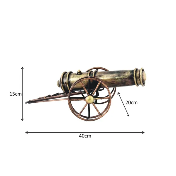 Iron_Painted_Cannon_Royal_Collectible_Figurine_Antique_Soldier_Military_Showpiece