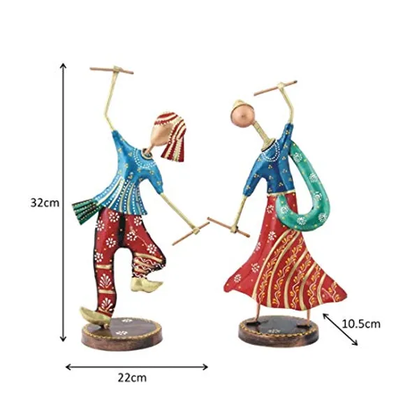 Wrought_Iron_Showpiece_Figurine_Playing_Dandia_(8.5_x_4.25_x_13.5_Inch)