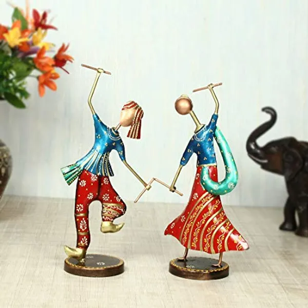 Wrought_Iron_Showpiece_Figurine_Playing_Dandia_(8.5_x_4.25_x_13.5_Inch)