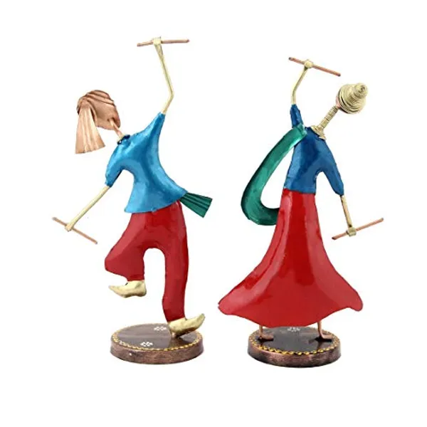Wrought_Iron_Showpiece_Figurine_Playing_Dandia_(8.5_x_4.25_x_13.5_Inch)