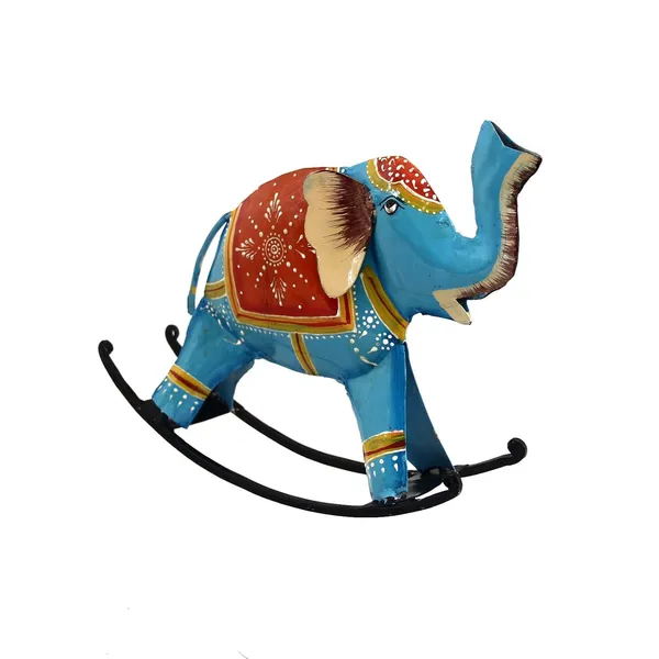 Iron_Decorative_Rocking_Elephant_Showpiece_Figurine_Multicolours_(9_Inch)