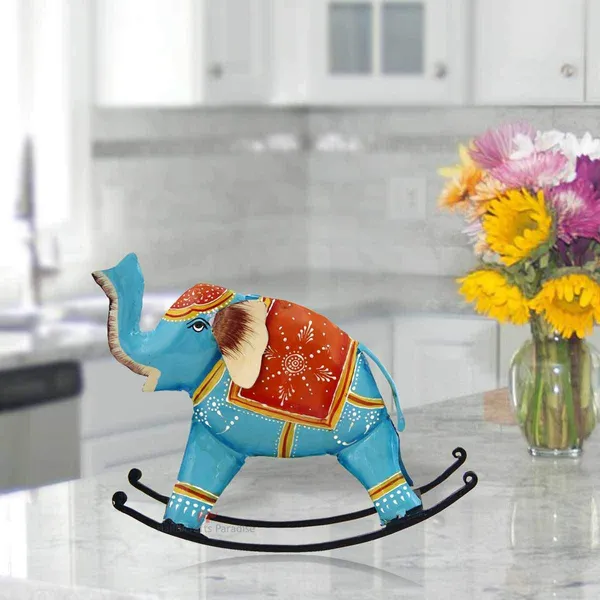 Iron_Decorative_Rocking_Elephant_Showpiece_Figurine_Multicolours_(9_Inch)