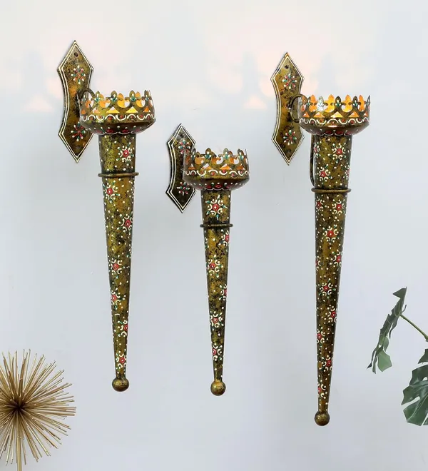 Metal_Antique_Iron_Wall_Painted_Mashal_Olympic_Torch_Diya_Candle_Holder