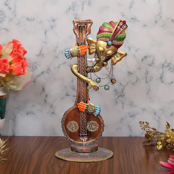 IRON_PAINTED_GITTAR_GANESHA_W_/_STAND
