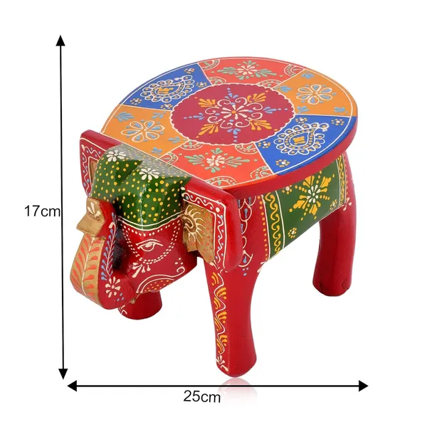 WOODEN_PAINTED_ELEPHANT_TABLE_8''
