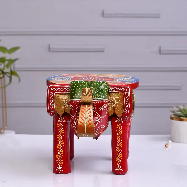 WOODEN_PAINTED_ELEPHANT_TABLE_8''