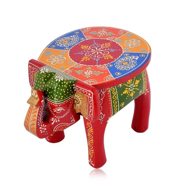 WOODEN_PAINTED_ELEPHANT_TABLE_8''