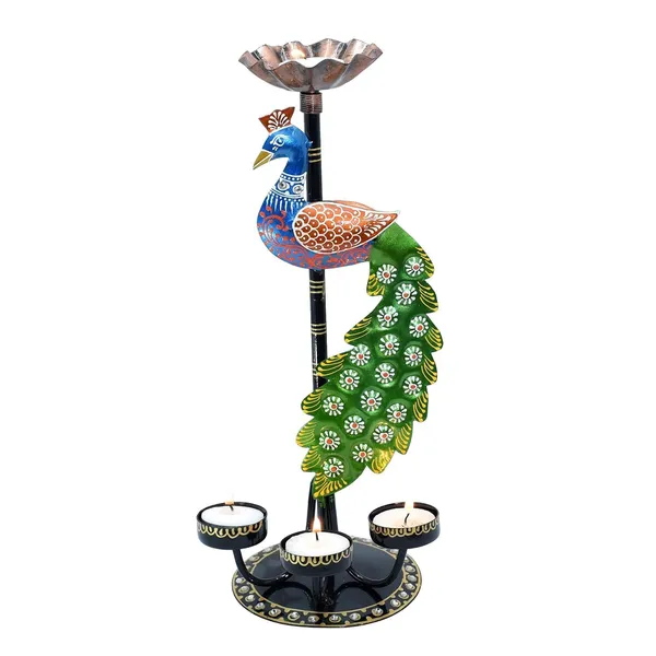 IRON_PAINTED_TEA_LIGHT_PEACOCK_(_S_/_2_)
