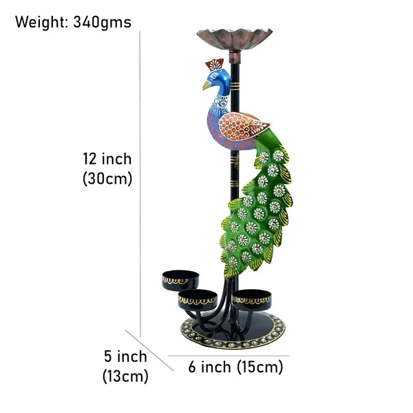 IRON_PAINTED_TEA_LIGHT_PEACOCK_(_S_/_2_)