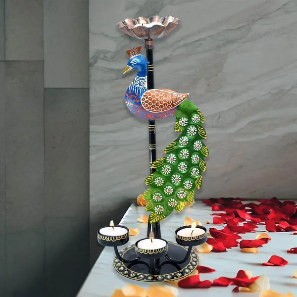 IRON_PAINTED_TEA_LIGHT_PEACOCK_(_S_/_2_)