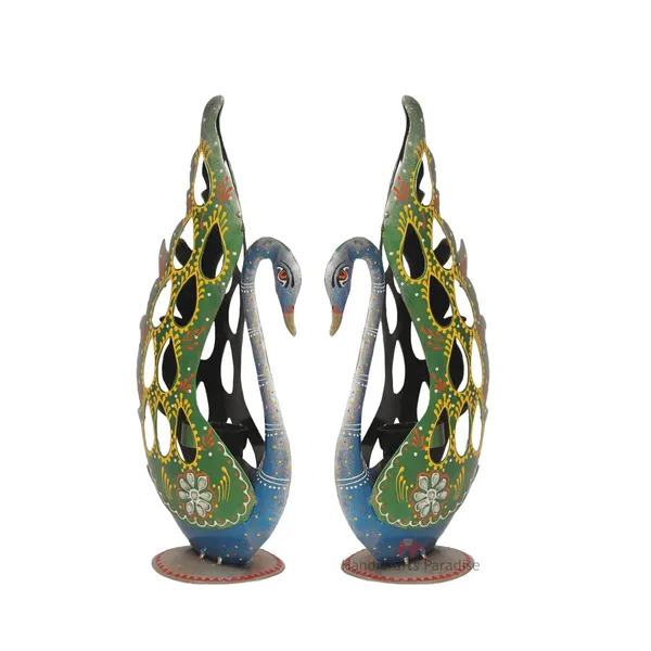 IRON_PAINTED_TEA_LIGHT_DUCK__peacock_S_/2