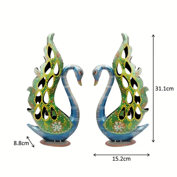 IRON_PAINTED_TEA_LIGHT_DUCK__peacock_S_/2