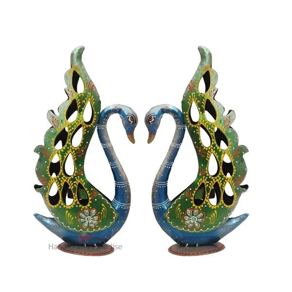 IRON_PAINTED_TEA_LIGHT_DUCK__peacock_S_/2