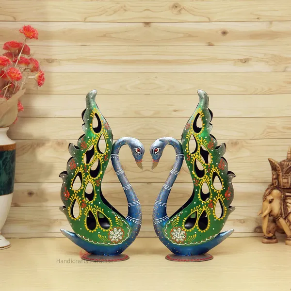 IRON_PAINTED_TEA_LIGHT_DUCK__peacock_S_/2