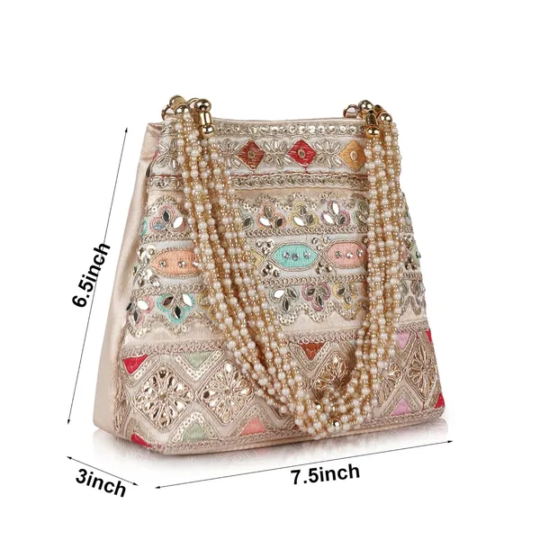 Cream_Velvet_Silk__Embroidery_Ethnic_Wedding_Party_Handheld_Potli_For_Women