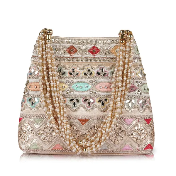 Cream_Velvet_Silk__Embroidery_Ethnic_Wedding_Party_Handheld_Potli_For_Women