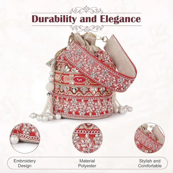 Red_Velvet_Silk__Embroidery__Ethnic_Wedding_Party_Handheld_Potli_For_Women,_Red