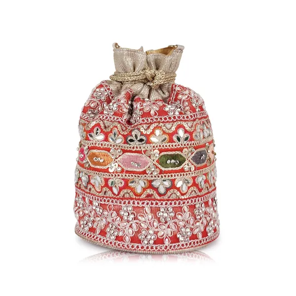 Red_Velvet_Silk__Embroidery__Ethnic_Wedding_Party_Handheld_Potli_For_Women,_Red