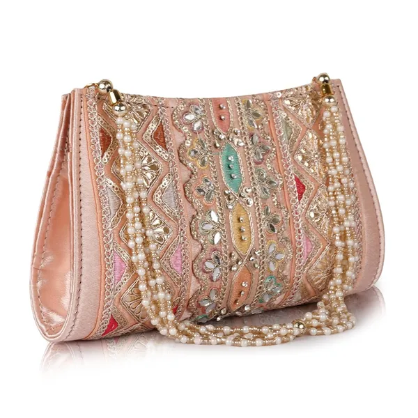 Pink_Velvet_Silk__Embroidery__Wedding_Party_Handheld_Potli_For_Women