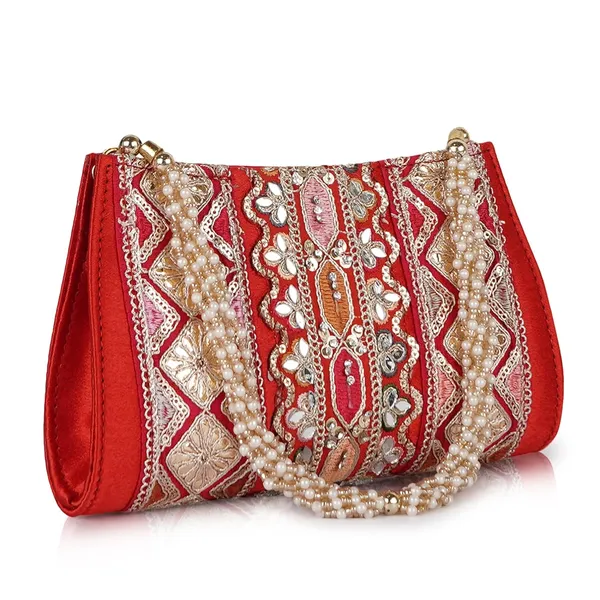 Red_Velvet_Silk__Embroidery__Wedding_Party_Handheld_Potli_For_Women