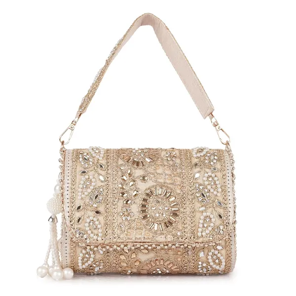 Gold_Velvet_Silk__Embroidery__Wedding_Party_Handheld_Potli_Bag_For_Women