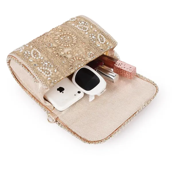 Gold_Velvet_Silk__Embroidery__Wedding_Party_Handheld_Potli_Bag_For_Women