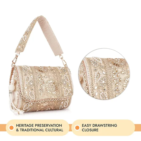 Gold_Velvet_Silk__Embroidery__Wedding_Party_Handheld_Potli_Bag_For_Women