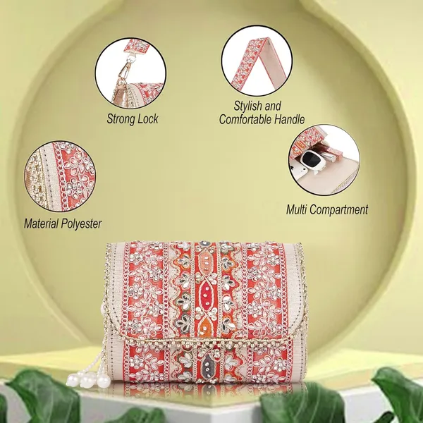 Red_Velvet_Silk__Embroidery__Wedding_Party_Handheld_Potli_Bag_For_Women