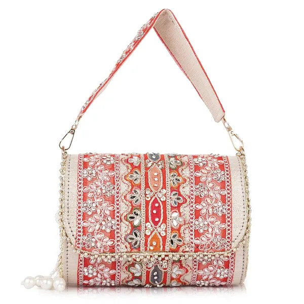 Red_Velvet_Silk__Embroidery__Wedding_Party_Handheld_Potli_Bag_For_Women