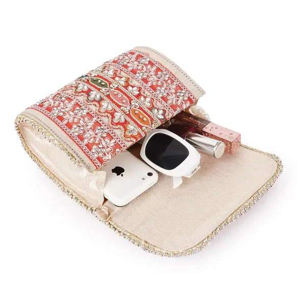 Red_Velvet_Silk__Embroidery__Wedding_Party_Handheld_Potli_Bag_For_Women