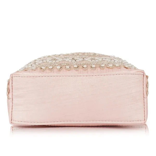 Peach_Velvet_Silk__Embroidery_Wedding_Handheld_Potli_Bag_For_Women
