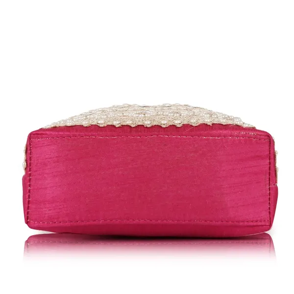 Pink_Velvet_Silk__Embroidery_Wedding_Handheld_Potli_Bag_For_Women