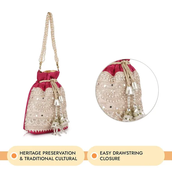 Pink_Velvet_Silk__Embroidery_Wedding_Handheld_Potli_Bag_For_Women