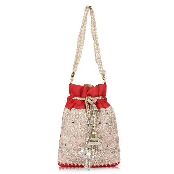 Red_Velvet_Silk_Embroidery_Wedding_Handheld_Potli_Bag_For_Women