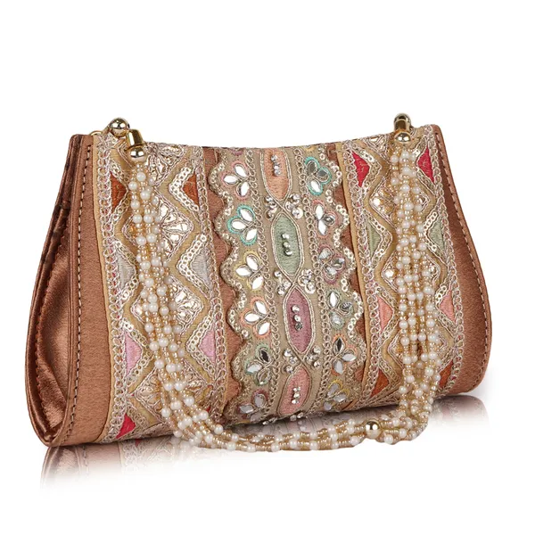 Brown_Velvet_Silk__Embroidery__Wedding_Party_Handheld_Potli_For_Women