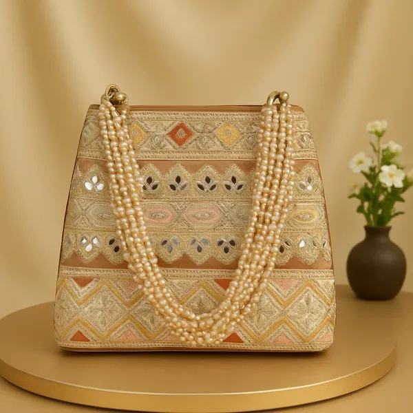 Cream_Velvet_Silk__Embroidery_Ethnic_Wedding_Party_Handheld_Potli_For_Women