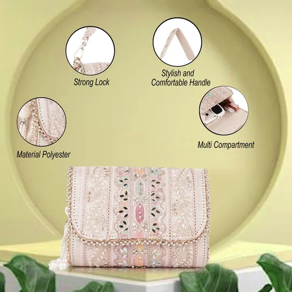 Pink_Velvet_Silk__Embroidery__Wedding_Party_Handheld_Potli_Bag_For_Women