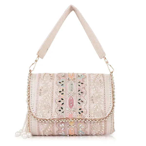 Pink_Velvet_Silk__Embroidery__Wedding_Party_Handheld_Potli_Bag_For_Women
